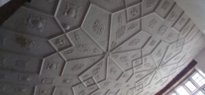 Geometric C16th cielings at Wilderhope