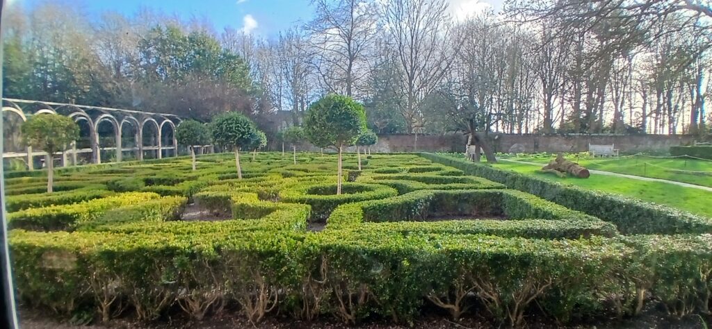 Mosley Old Hall Gardens - C20th but pulling from old geomtrictraditions