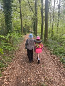 Shropshire Youth Theatre walking through the AS YOU LIKE IT wood