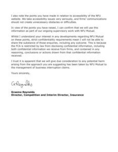 FCA April 2026 letter