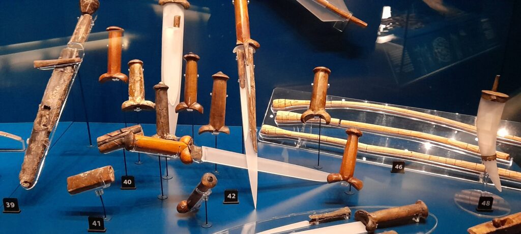 The ubiquity of the bollock dagger among the recovered artifacts underscores its status as an essential, everyday accoutrement, reflecting a culture where carrying such a weapon was a common and unremarkable aspect of personal attire for men of nearly every rank.