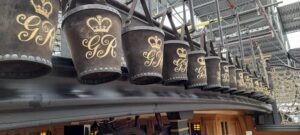 Royal cyphers on fire buckets