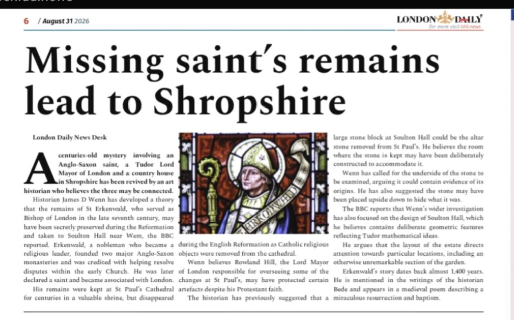 "Mising saints remains lead to Shropshire"