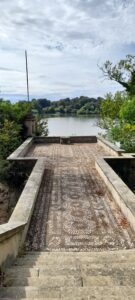 The Pebble Mosaic Roof Terrace of the Otley Estate Boat House of The Mere