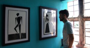 Jacob Chandler at a private exhibition of his aAS YOU LIKE IT dancers at Soutlon Hall
