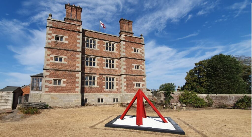 The Erkenwald feretory sculpture now stands within the Epidaurus Court of Soulton Hall.