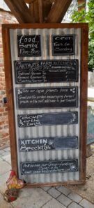 Blackboard Menu at the Cafe of Fordhall Farm from a Recent Visit