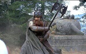 John Rhys-Davies as Gimli in Peter Jackson's The Lord of the Rings: The Fellowship of the Ring