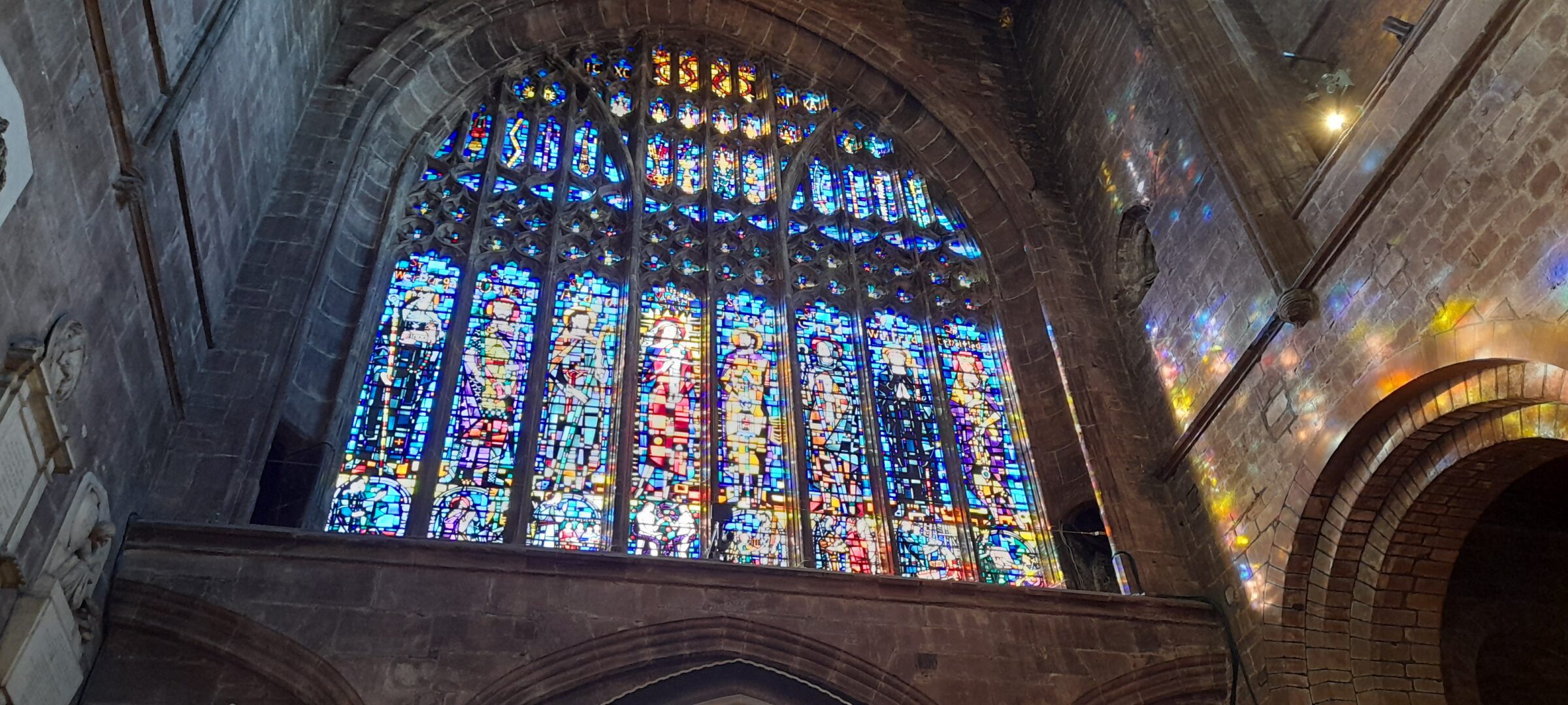 West Window of Chester Cathedral, image taken at the Heritage Alliance Connections: North West" regional gathering. Funded by a National Lottery Heritage Fund Resilience Grant