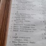Book list in the Hereford Cathedal Chained Library